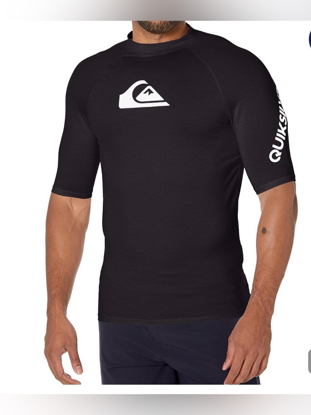 Quiksilver mens All Time Short Sleeve Rashguard Upf 50 Sun Protection Shirt